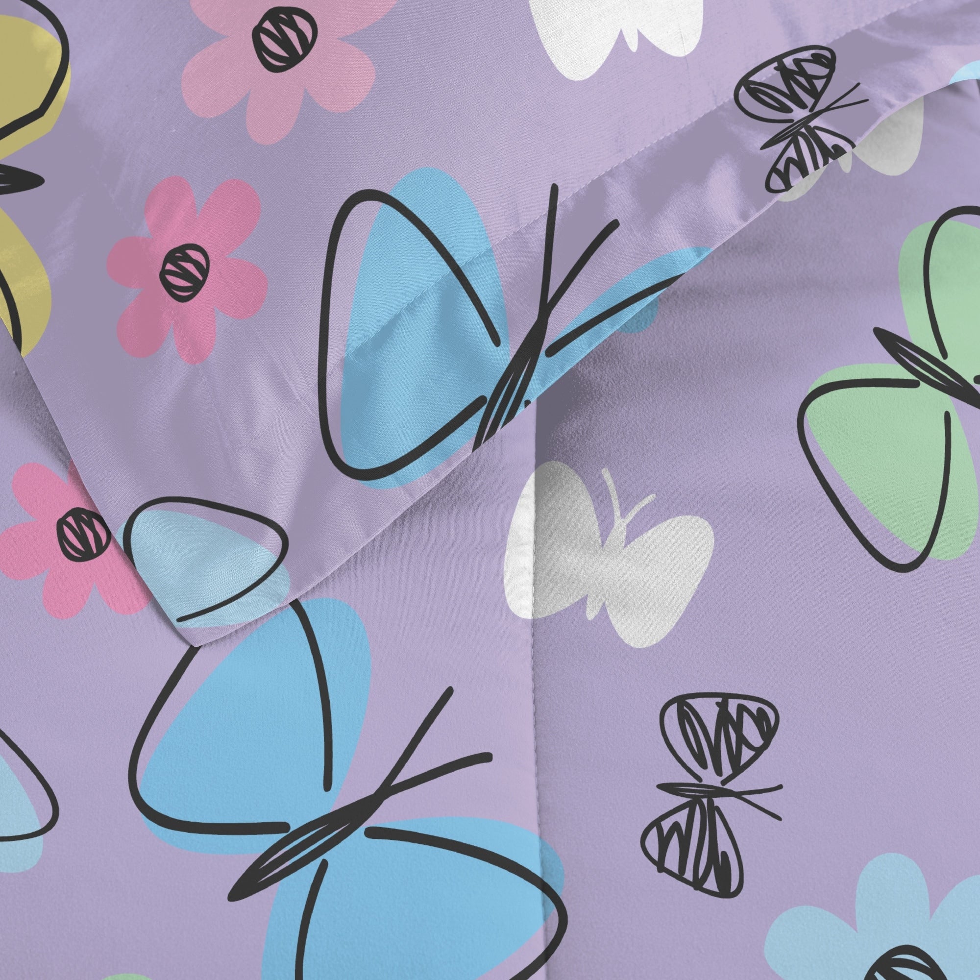 Parure de lit 7 pièces Dream Factory Sweet Butterfly avec draps