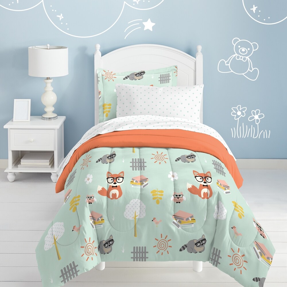 Lit double Dream Factory Woodland Friends dans un sac avec ensemble de draps