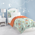 Lit double Dream Factory Woodland Friends dans un sac avec ensemble de draps