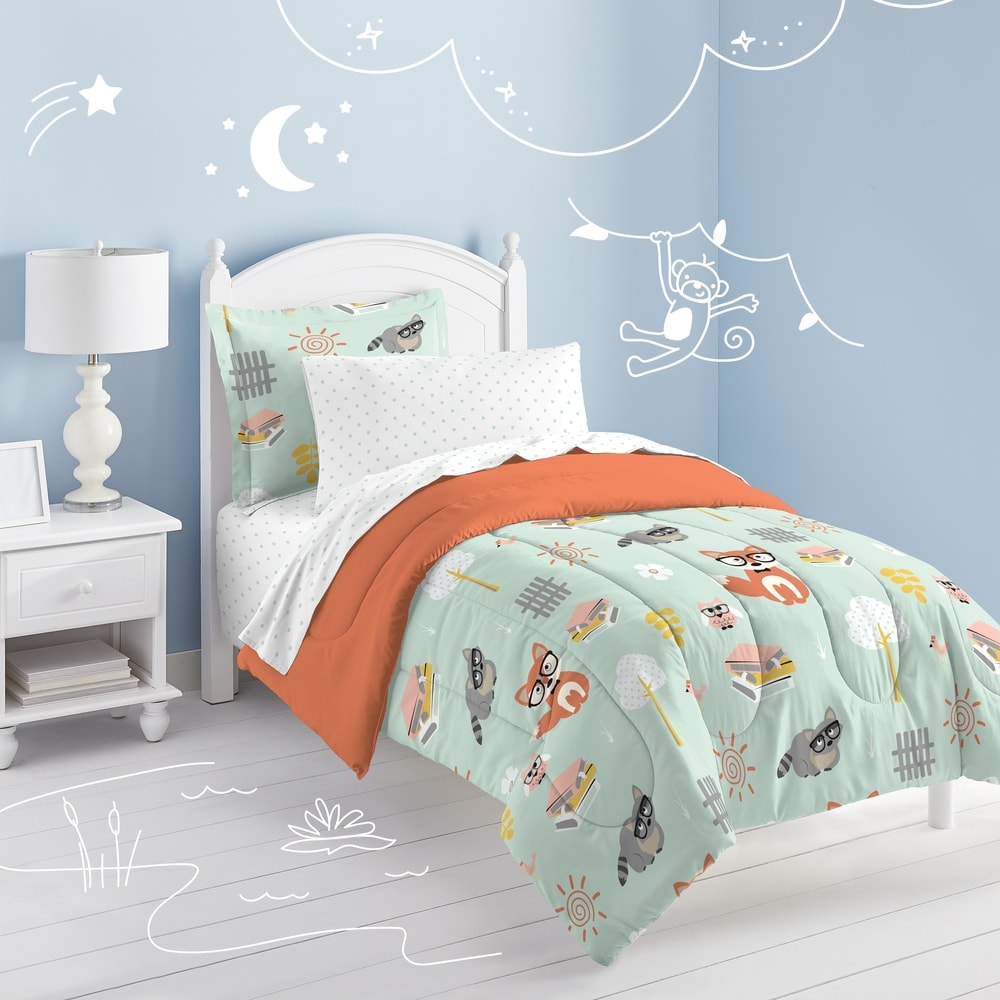 Lit double Dream Factory Woodland Friends dans un sac avec ensemble de draps