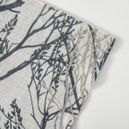 Rideau de fenêtre doublé en lin mélangé à motif de branches d'arbre DriftAway, imprimé à l'encre abstraite