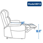 Fauteuil inclinable électrique à double moteur en chenille pour personnes âgées, canapé de salon Lazy Boy avec massage, chauffage et deux porte-gobelets