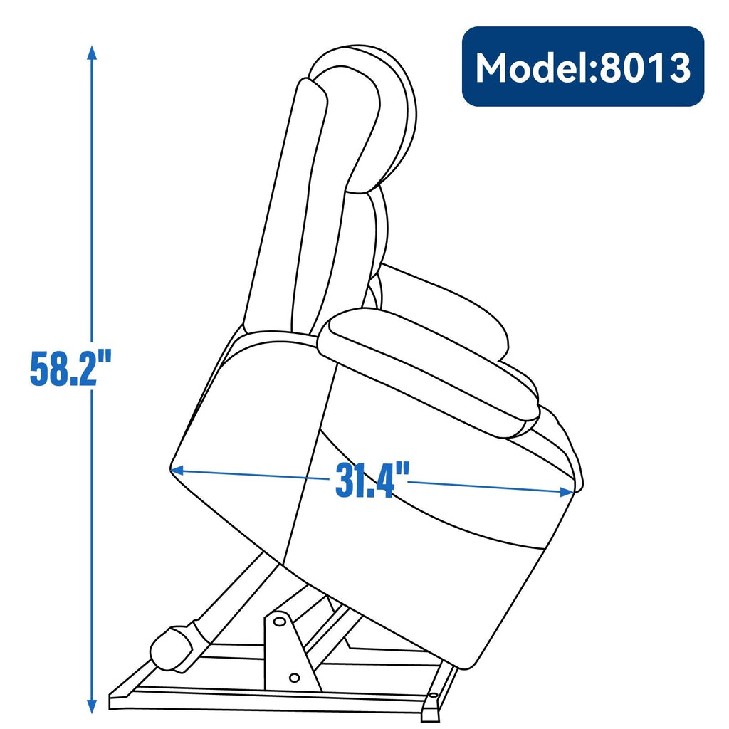 Fauteuil inclinable électrique à double moteur en chenille pour personnes âgées, canapé de salon Lazy Boy avec massage, chauffage et deux porte-gobelets