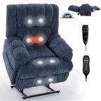 Fauteuils inclinables électriques à double moteur, massage thermique, positions infinies, jusqu'à 350 lb, avec télécommande électrique, robustes
