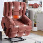 Fauteuils inclinables électriques à double moteur, massage thermique, positions infinies, jusqu'à 350 lb, avec télécommande électrique, robustes