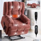 Fauteuils inclinables électriques à double moteur, massage thermique, positions infinies, jusqu'à 350 lb, avec télécommande électrique, robustes