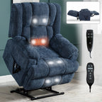Fauteuils inclinables électriques à double moteur, massage thermique, positions infinies, jusqu'à 350 lb, avec télécommande électrique, robustes