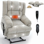 Fauteuils inclinables électriques à double moteur, massage thermique, positions infinies, jusqu'à 350 lb, avec télécommande, fermeté moyenne