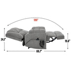 Fauteuils inclinables électriques à double moteur, massage thermique, positions infinies, jusqu'à 350 lb, avec télécommande, fermeté moyenne