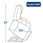 Fauteuils inclinables électriques à double moteur, massage thermique, positions infinies, jusqu'à 350 lb, avec télécommande, fermeté moyenne