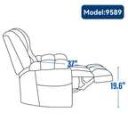 Fauteuils inclinables électriques à double moteur, massage thermique, positions infinies, jusqu'à 350 lb, avec télécommande, fermeté moyenne