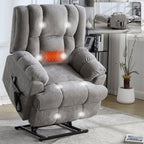 Fauteuils inclinables électriques à double moteur, massage thermique, positions infinies, jusqu'à 350 lb, avec télécommande, fermeté moyenne
