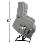 Fauteuils inclinables électriques à double moteur, massage thermique, position infinie, jusqu'à 350 lb, avec télécommande