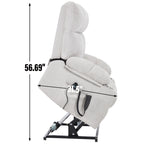 Fauteuil inclinable électrique à double moteur, position infinie, mécanisme de mouvement robuste avec massage et chauffage, deux porte-gobelets