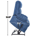 Fauteuil inclinable électrique à double moteur, position infinie, mécanisme de mouvement robuste avec massage et chauffage, deux porte-gobelets