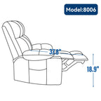 Fauteuil inclinable électrique à double moteur, position infinie, mécanisme de mouvement robuste avec massage et chauffage, deux porte-gobelets