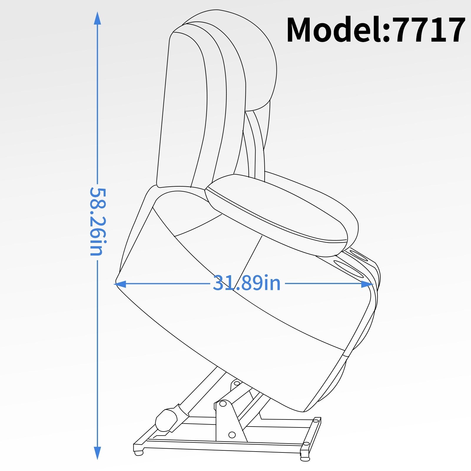 Fauteuil inclinable électrique à double moteur, position infinie, mécanisme de mouvement robuste avec massage et chauffage lombaire, porte-gobelets