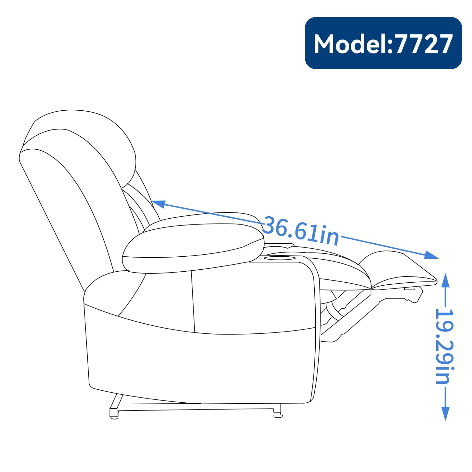 Fauteuil inclinable électrique à double moteur, position infinie, mécanisme de mouvement robuste avec massage et chauffage lombaire, porte-gobelets
