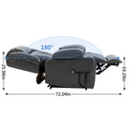 Fauteuil inclinable électrique à double moteur, position infinie, mécanisme de mouvement robuste avec massage et chauffage lombaire, porte-gobelets