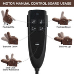 Fauteuil inclinable électrique à double moteur et position infinie, mécanisme de mouvement robuste avec chauffage lombaire, porte-gobelets et poches latérales