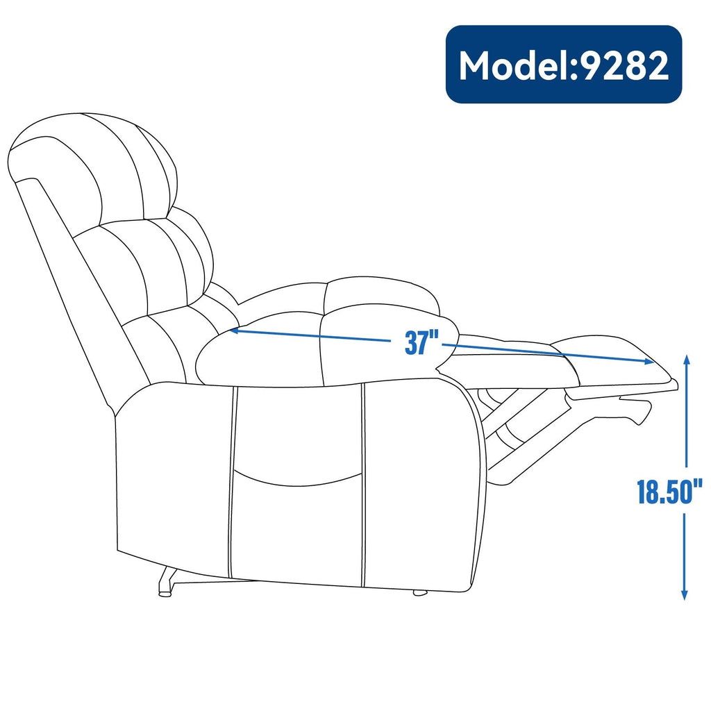Fauteuil inclinable électrique à double moteur avec chauffage et massage, position infinie et télécommande, capacité jusqu'à 350 lb