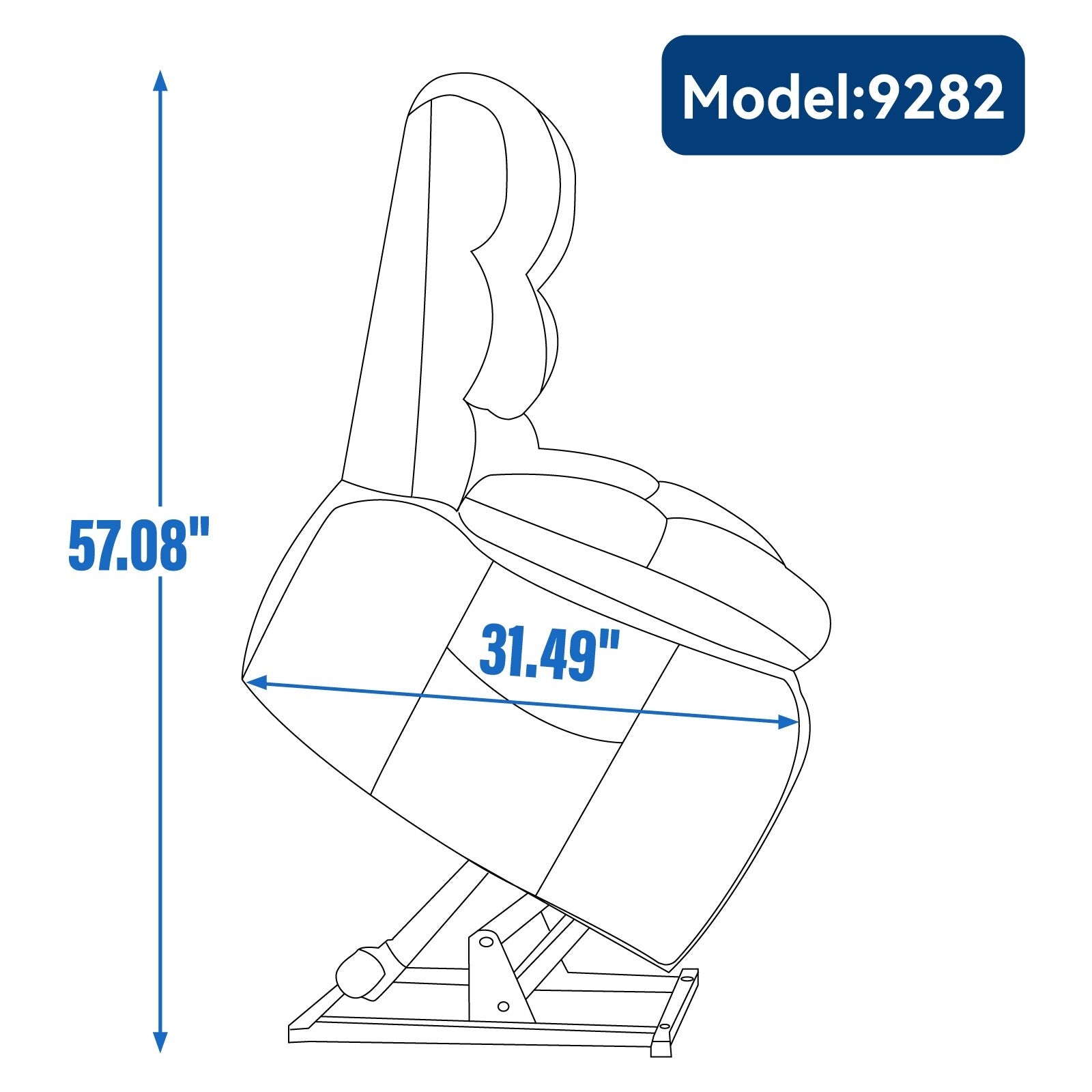 Fauteuil inclinable électrique à double moteur avec chauffage et massage, position infinie et télécommande, capacité jusqu'à 350 lb
