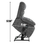 Fauteuil inclinable électrique à double moteur avec chauffage et massage, position infinie et télécommande, capacité jusqu'à 350 lb