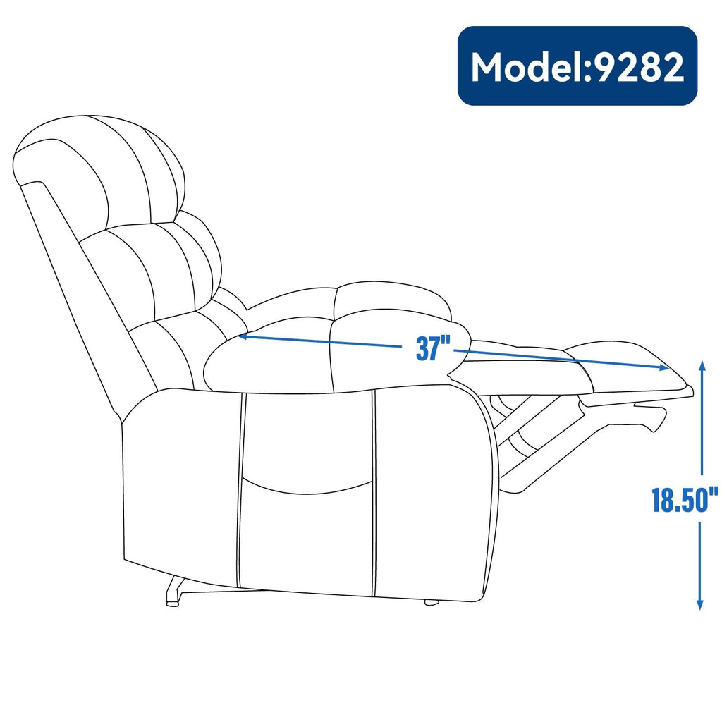 Fauteuil inclinable électrique à double moteur avec chauffage et massage, position infinie et télécommande, capacité jusqu'à 350 lb