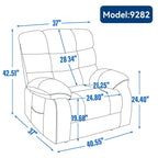 Fauteuil inclinable électrique à double moteur avec chauffage et massage, position infinie et télécommande, capacité jusqu'à 350 lb