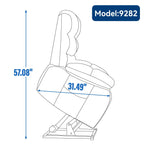Fauteuil inclinable électrique à double moteur avec chauffage et massage, position infinie et télécommande, capacité jusqu'à 350 lb