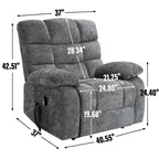 Fauteuil inclinable électrique à double moteur avec chauffage et massage, position infinie et télécommande, capacité jusqu'à 350 lb