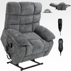 Fauteuil inclinable électrique à double moteur avec chauffage et massage, position infinie et télécommande, capacité jusqu'à 350 lb