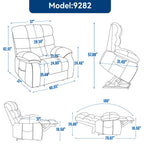 Fauteuil inclinable électrique à double moteur avec chauffage et massage, position infinie et télécommande, capacité jusqu'à 350 lb
