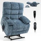 Fauteuil inclinable électrique à double moteur avec chauffage et massage, position infinie et télécommande, capacité jusqu'à 350 lb