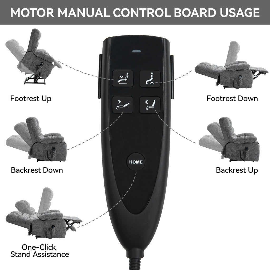Fauteuil inclinable électrique à double moteur avec chauffage et massage, position infinie et télécommande, capacité jusqu'à 350 lb