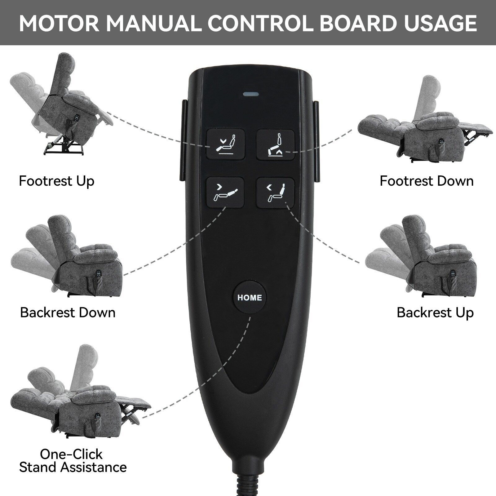 Fauteuil inclinable électrique à double moteur avec chauffage et massage, position infinie et télécommande, capacité jusqu'à 350 lb