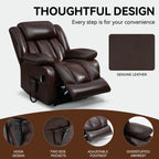 Fauteuil inclinable électrique à double moteur, massage thermique, télécommande