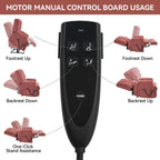 Fauteuil inclinable à double moteur avec relevage électrique et massage thermique, 158 kg, robuste