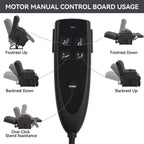 Fauteuil inclinable à double moteur avec relevage électrique et massage thermique, 158 kg, robuste