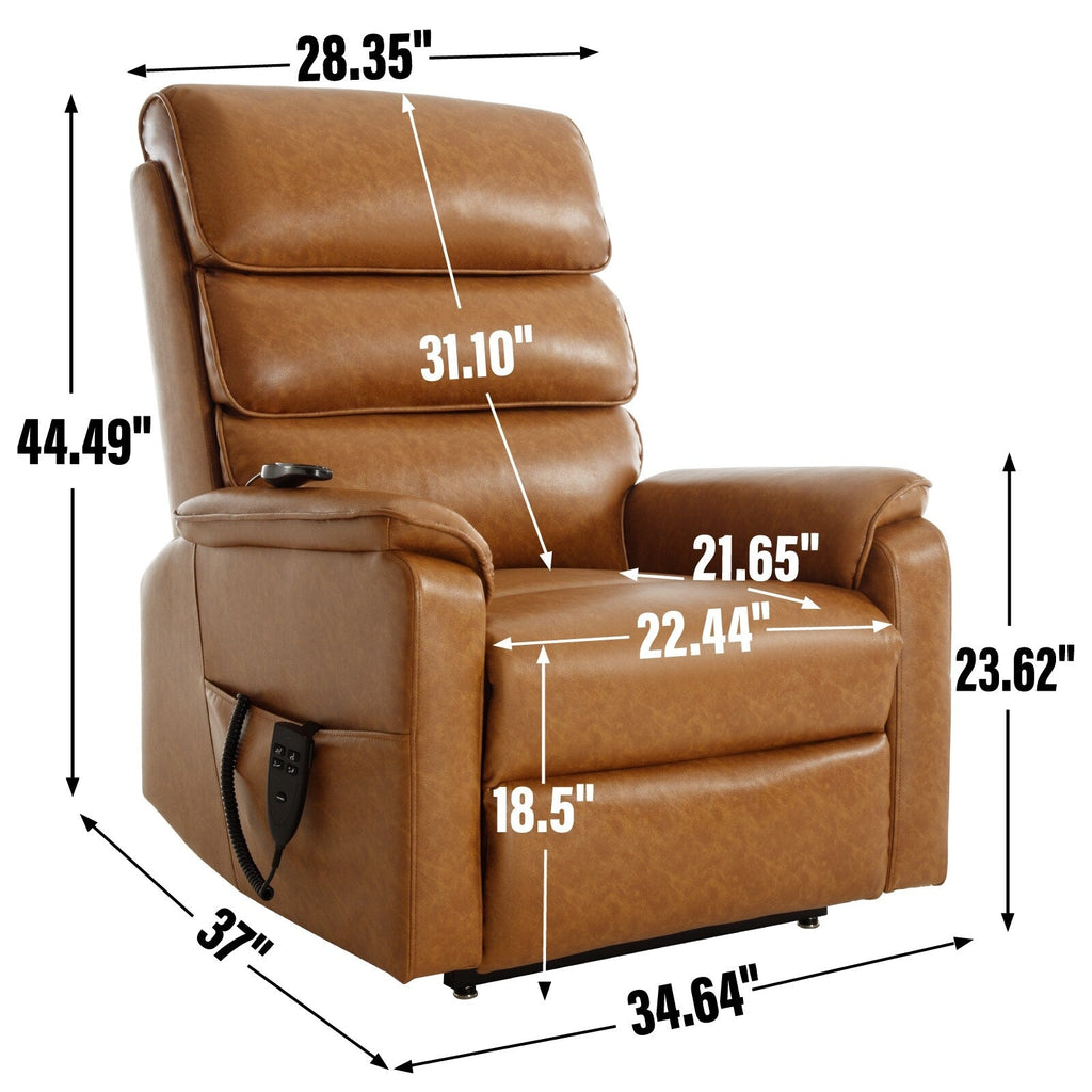 Fauteuil inclinable électrique à double moteur, fauteuil rembourré, canapé de massage chauffant avec minuterie, poches latérales et télécommande électrique