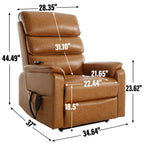 Fauteuil inclinable électrique à double moteur, fauteuil rembourré, canapé de massage chauffant avec minuterie, poches latérales et télécommande électrique
