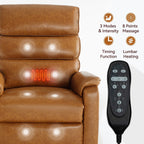 Fauteuil inclinable électrique à double moteur, fauteuil rembourré, canapé de massage chauffant avec minuterie, poches latérales et télécommande électrique
