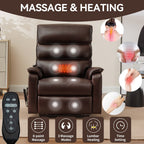 Fauteuil inclinable électrique à double moteur, fauteuil rembourré, canapé de massage chauffant avec minuterie, poches latérales et télécommande électrique