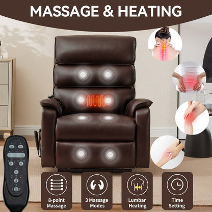 Fauteuil inclinable électrique à double moteur, fauteuil rembourré, canapé de massage chauffant avec minuterie, poches latérales et télécommande électrique