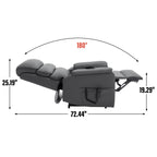 Fauteuil inclinable électrique à double moteur, fauteuil rembourré, canapé de massage chauffant avec minuterie, poches latérales et télécommande électrique