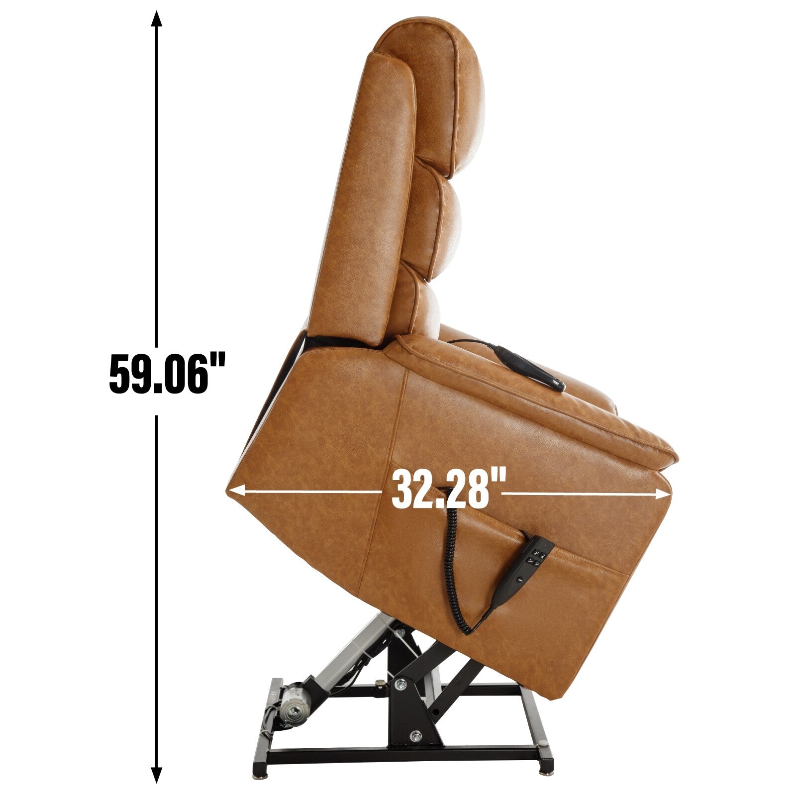 Fauteuil inclinable électrique à double moteur, fauteuil rembourré, canapé de massage chauffant avec minuterie, poches latérales et télécommande électrique
