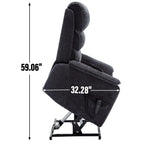 Fauteuil inclinable électrique à double moteur, fauteuil rembourré, canapé de massage chauffant avec minuterie, poches latérales et télécommande électrique