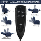Fauteuil inclinable électrique à double moteur, fauteuil rembourré, canapé de massage chauffant avec minuterie, poches latérales et télécommande électrique