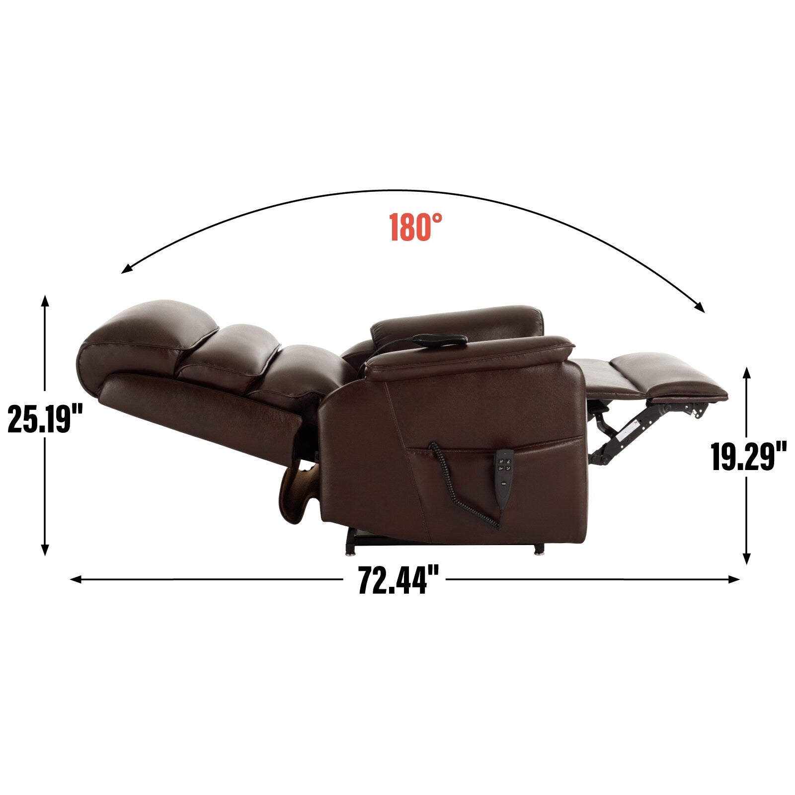 Fauteuil inclinable électrique à double moteur, fauteuil rembourré, canapé de massage chauffant avec minuterie, poches latérales et télécommande électrique