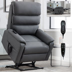 Fauteuil inclinable électrique à double moteur, fauteuil rembourré, canapé de massage chauffant avec minuterie, poches latérales et télécommande électrique